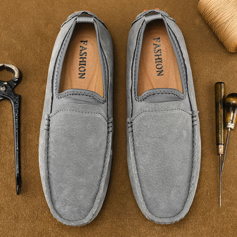 Men's Driving Penny Loafers Suede Moccasins Slip On Casual Dress Boat Shoes