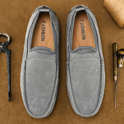 Men's Driving Penny Loafers Suede Moccasins Slip On Casual Dress Boat Shoes
