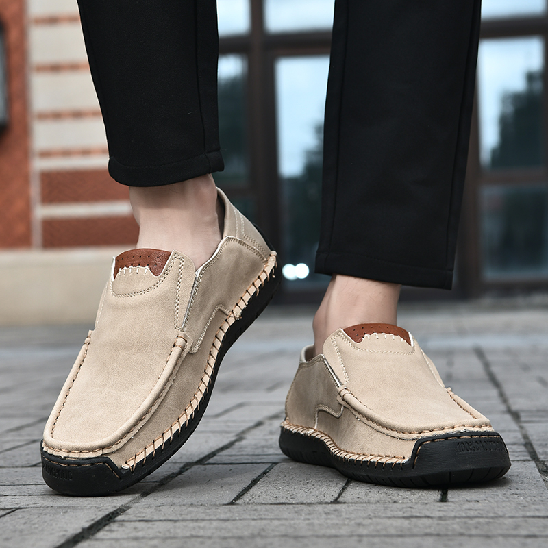 Men's Loafers Slip-On Casual Leather Dress Shoes Lightweight Comfortable Driving Walking Shoes