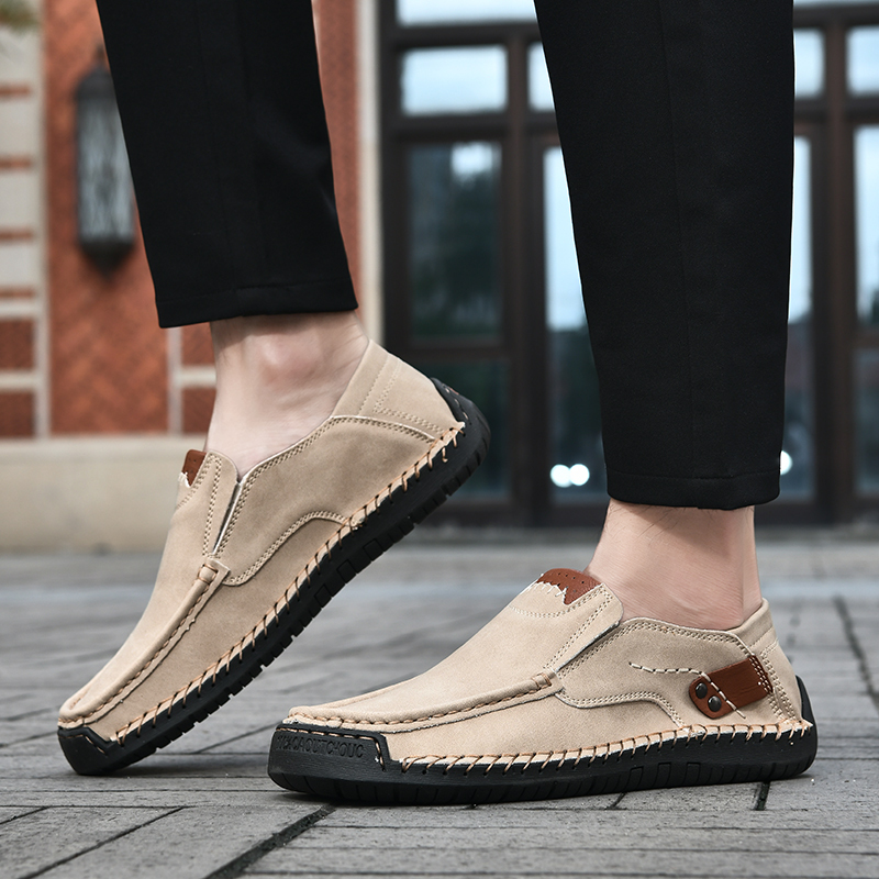Men's Loafers Slip-On Casual Leather Dress Shoes Lightweight Comfortable Driving Walking Shoes
