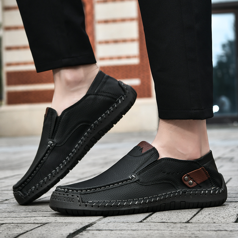 Men's Loafers Slip-On Casual Leather Dress Shoes Lightweight Comfortable Driving Walking Shoes
