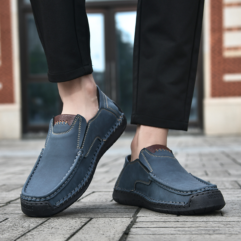 Men's Loafers Slip-On Casual Leather Dress Shoes Lightweight Comfortable Driving Walking Shoes