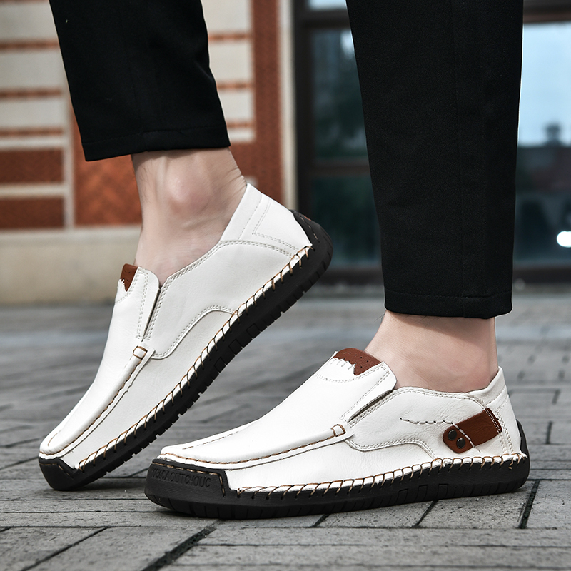 Men's Loafers Slip-On Casual Leather Dress Shoes Lightweight Comfortable Driving Walking Shoes