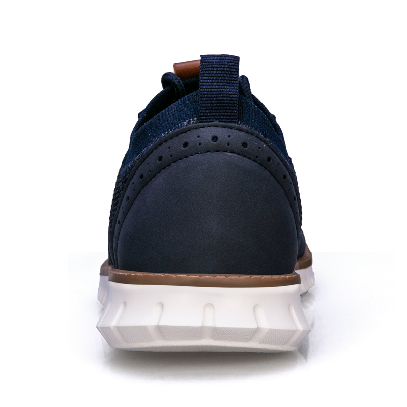 Men's KnitFlex SmartCraft Mesh Oxfords Sneakers Casual Dress Lace-Up Lightweight Walking Shoes