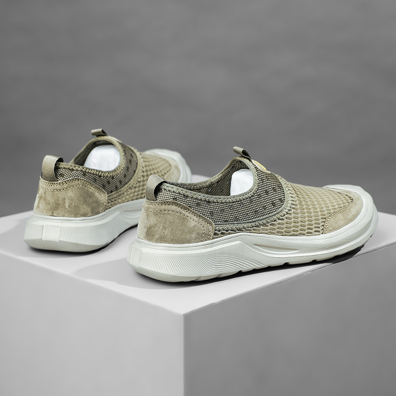 Sports Shoes Spring and Summer New Pattern Fashion Simple Mesh Breathable Men's Leather Sneaker