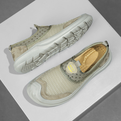 Sports Shoes Spring and Summer New Pattern Fashion Simple Mesh Breathable Men's Leather Sneaker