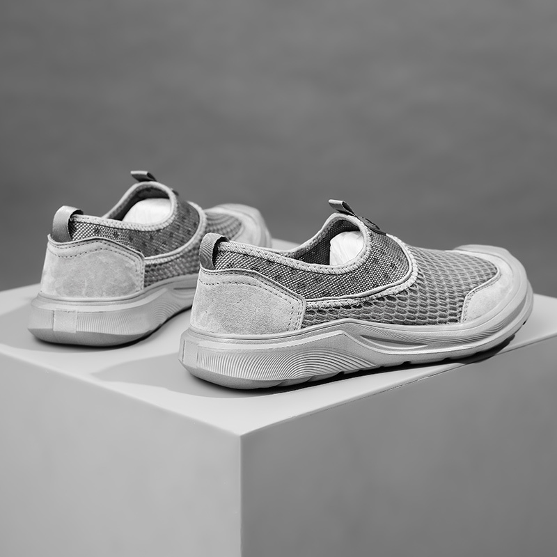 Sports Shoes Spring and Summer New Pattern Fashion Simple Mesh Breathable Men's Leather Sneaker