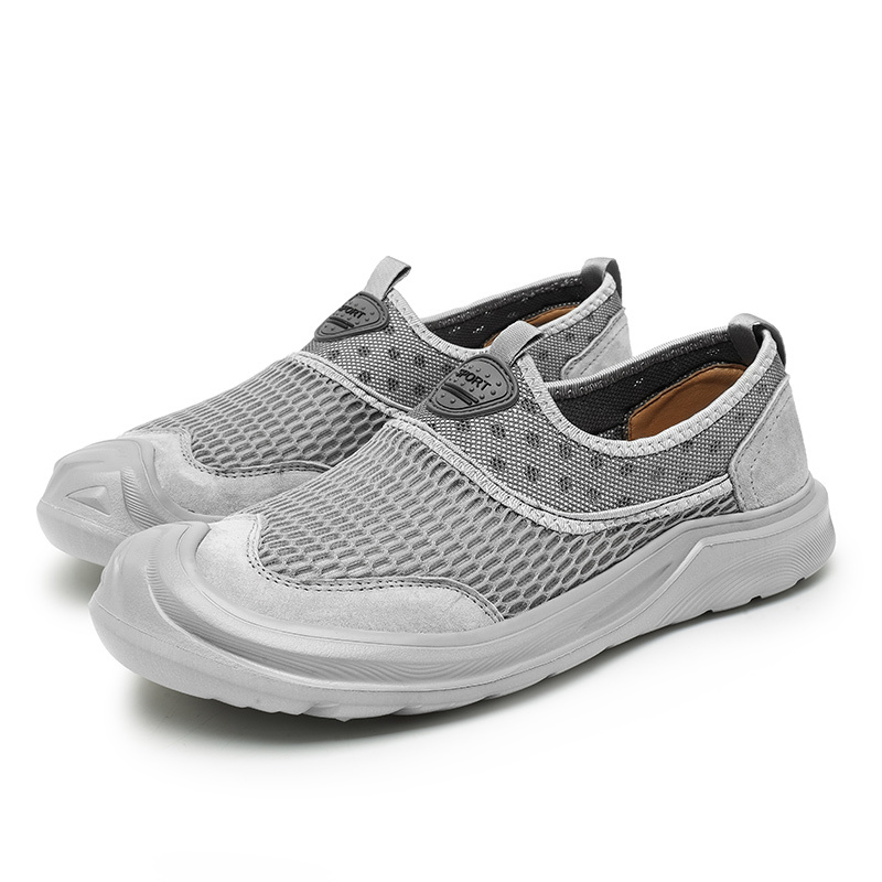 Sports Shoes Spring and Summer New Pattern Fashion Simple Mesh Breathable Men's Leather Sneaker