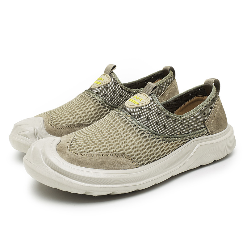 Sports Shoes Spring and Summer New Pattern Fashion Simple Mesh Breathable Men's Leather Sneaker