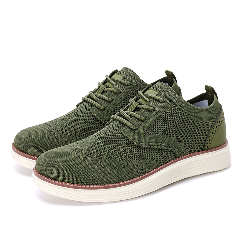 Men's KnitFlex SmartCraft Mesh Oxfords Sneakers Casual Dress Lace-Up Lightweight Walking Shoes