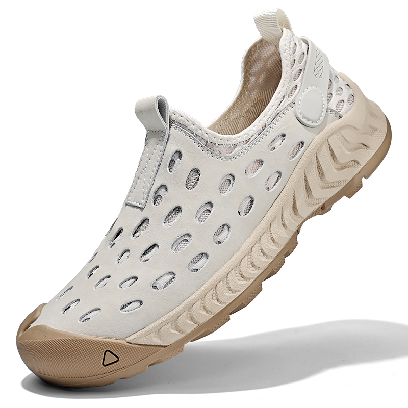 Men's Mesh Barefoot Hiking Shoes Summer Breathable Casual Walking Water Shoes Quick Dry Beach Sandals Outdoor Camping Climbing Adventure Sneakers