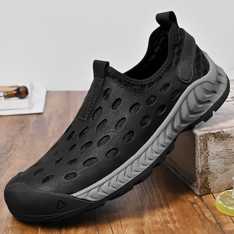 Men's Mesh Barefoot Hiking Shoes Summer Breathable Casual Walking Water Shoes Quick Dry Beach Sandals Outdoor Camping Climbing Adventure Sneakers