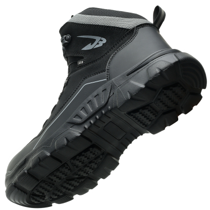 Microfiber Leather Waterproof Work Boots for Man, Stylish Safety Work Shoes with Intelligent Button, Thickened Steel Toe, Lightweight, Soft, Comfortable