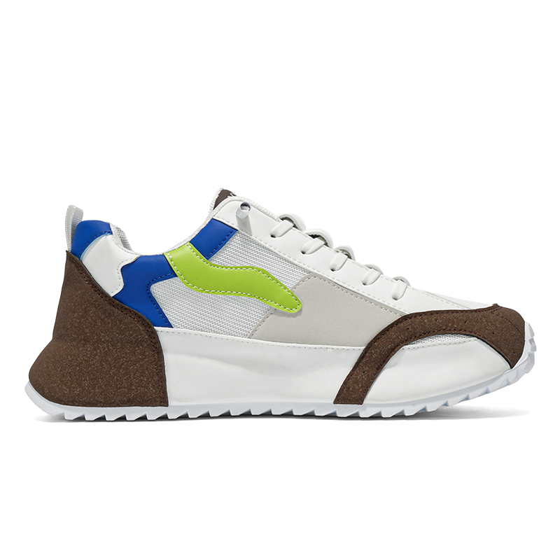 Comfy Trendy Platform Shoes for Outdoor Walking Jogging Camping, All Seasons Men's Lace Up Sneakers