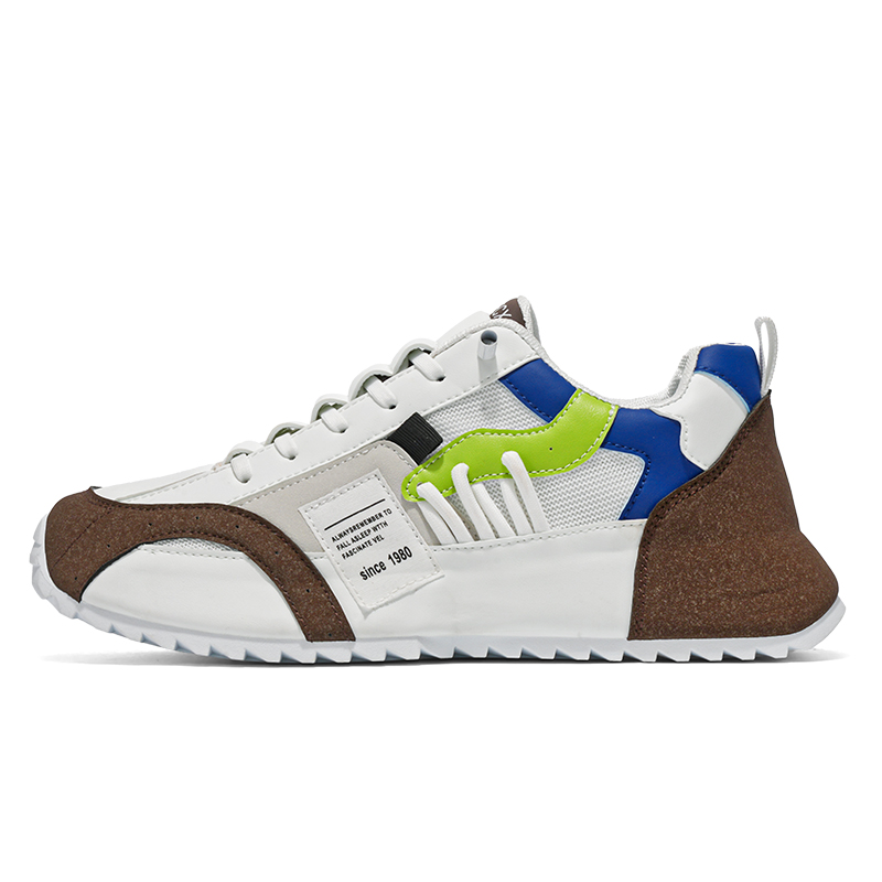 Comfy Trendy Platform Shoes for Outdoor Walking Jogging Camping, All Seasons Men's Lace Up Sneakers