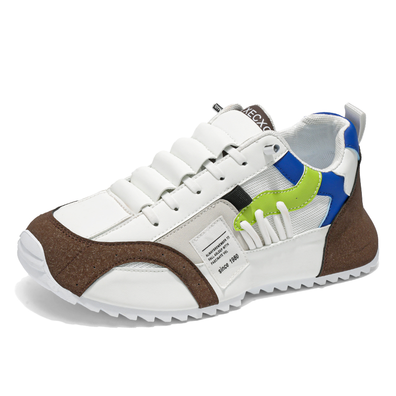 Comfy Trendy Platform Shoes for Outdoor Walking Jogging Camping, All Seasons Men's Lace Up Sneakers