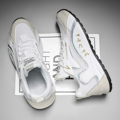 Men's Athletic Shoes Running Sneakers Walking Shoes Slip Resistant Waterproof Fabric Comfortable Stylish Casual Breathable Mesh