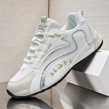 Men's Athletic Shoes Running Sneakers Walking Shoes Slip Resistant Waterproof Fabric Comfortable Stylish Casual Breathable Mesh