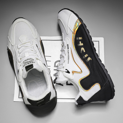 Men's Athletic Shoes Running Sneakers Walking Shoes Slip Resistant Waterproof Fabric Comfortable Stylish Casual Breathable Mesh