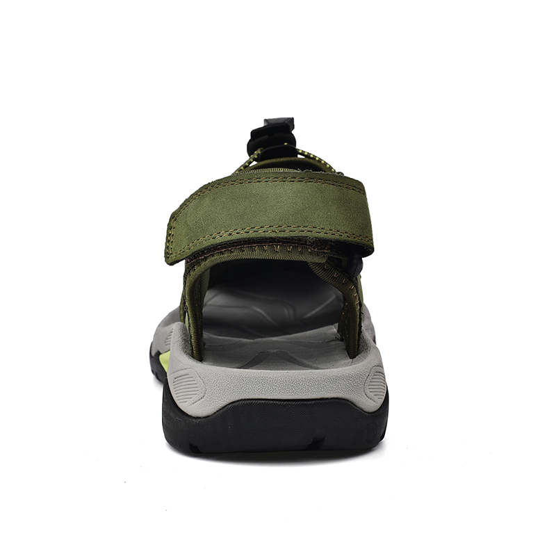 Men's Sport Sandals Outdoor Hiking Leather Closed Toe Sandals Athletic Lightweight Summer Walking Casual Sandals Water Shoes