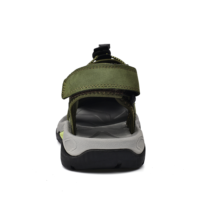 Men's Sport Sandals Outdoor Hiking Leather Closed Toe Sandals Athletic Lightweight Summer Walking Casual Sandals Water Shoes