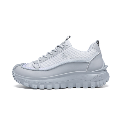 Plus Size 2025 Spring Men's Casual Fashion Sneakers Match Color Striped Street Style Lace-up Low-top Tire Pattern Sole Wear Resistant Non-Slip 004