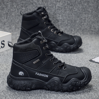 Mens Snow Boots Barefoot Winter Shoes Hiking Footwear Fur Lined Warm Ankle Boots Zero Drop Sole Comfortable Outdoor Walking Shoes Booties