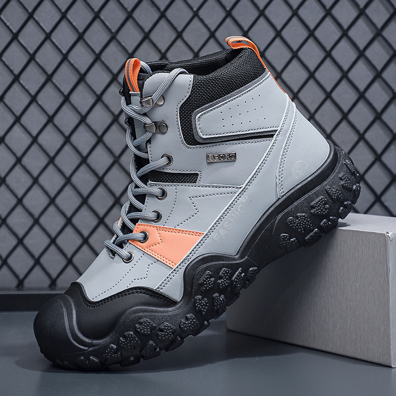 Mens Snow Boots Barefoot Winter Shoes Hiking Footwear Fur Lined Warm Ankle Boots Zero Drop Sole Comfortable Outdoor Walking Shoes Booties