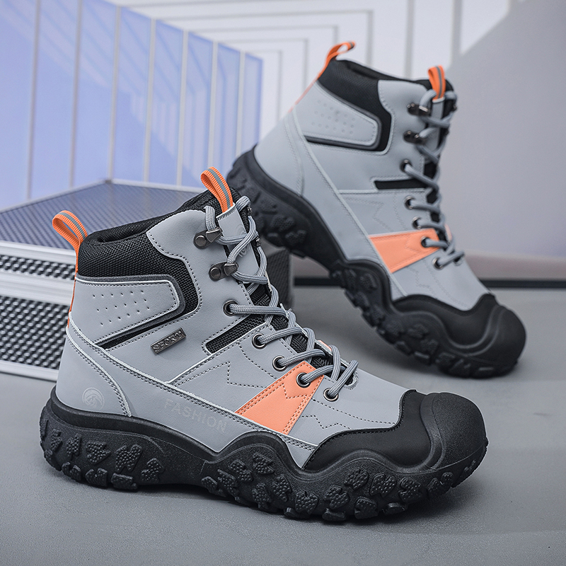 Mens Snow Boots Barefoot Winter Shoes Hiking Footwear Fur Lined Warm Ankle Boots Zero Drop Sole Comfortable Outdoor Walking Shoes Booties