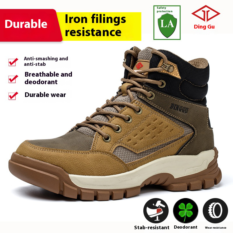 Welding Work Boots for Men Women Slip on Steel Toe Safety Shoes Comfortable Indestructible Work Boots Puncture Proof Lightweight Breathable Construction Shoes