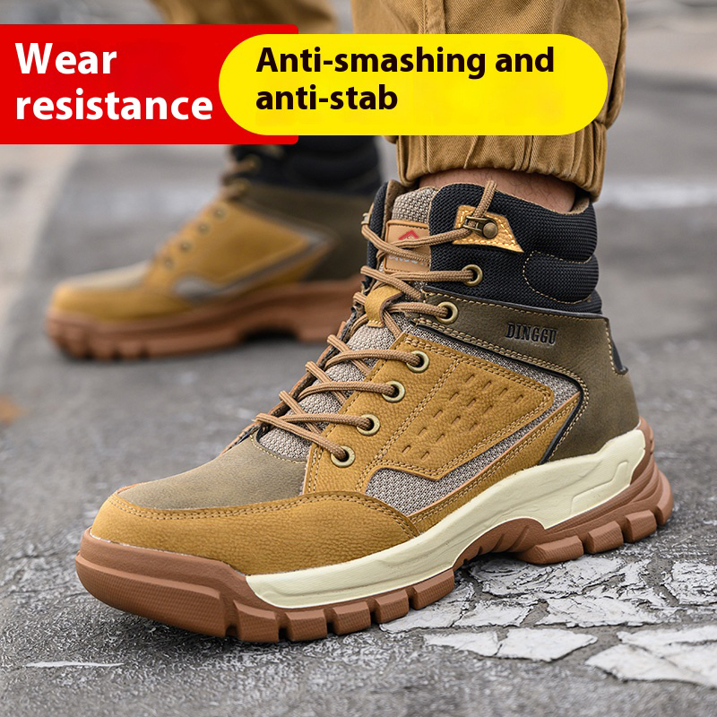 Welding Work Boots for Men Women Slip on Steel Toe Safety Shoes Comfortable Indestructible Work Boots Puncture Proof Lightweight Breathable Construction Shoes
