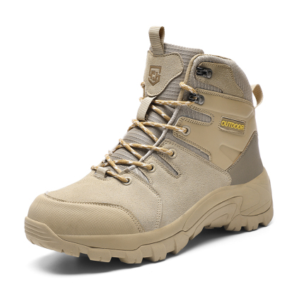 Men's Water-Resistant Work Boots Lightweight Tactical Boots Non-Slip Hiking Boots for Men