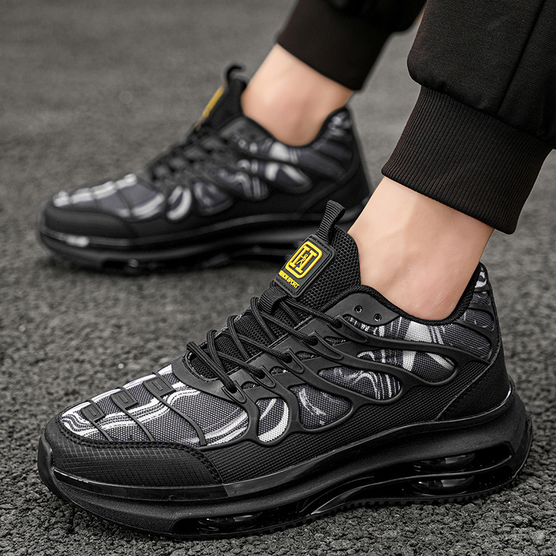 Steel Toe Shoes for Men Women Safety Work Sneakers Indestructible Comfortable Lightweight Breathable Construction Sneakers Anti Smashing Puncture Proof Air Cushion