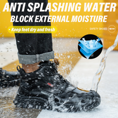 Waterproof Work Boots for Men Women Steel Toe Boots Lightweight Indestructible Slip Resistant Construction Safety Boots