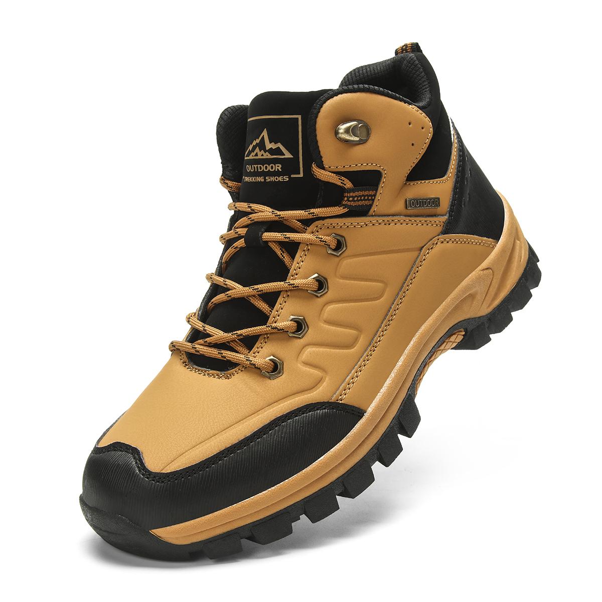 Mens Snow Boots Insulated Waterproof Winter Shoes Non-slip Outdoor with Removable Lining for Men Fur Lined Casual Hiking Lightweight Anti-Slip Water-Resistant Footwear