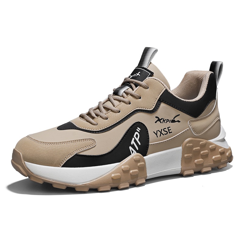 2025 Big Size Color Block Retro Trendy Casual Sneakers - Durable, Comfy, and Versatile Platform Shoes for Men, Business Trips, and Everyday Wear