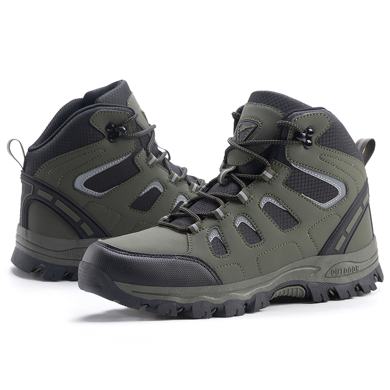 Men's Ankle High Waterproof Hiking Boots Outdoor Lightweight Shoes Trekking Trails Armadillo