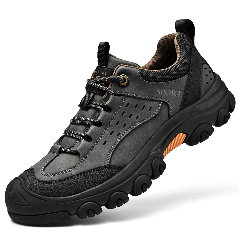 Steel Toe Shoes for Men, Safety Mens Work Shoes Comfortable Indestructible Construction Shoes Leather