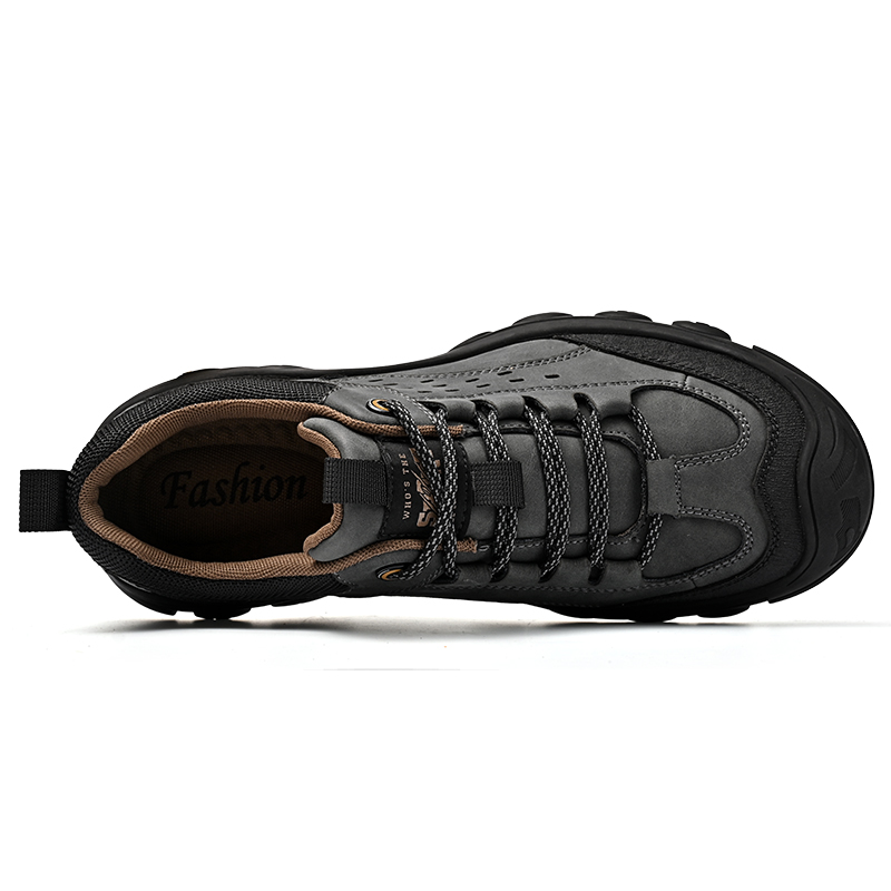 Steel Toe Shoes for Men, Safety Mens Work Shoes Comfortable Indestructible Construction Shoes Leather