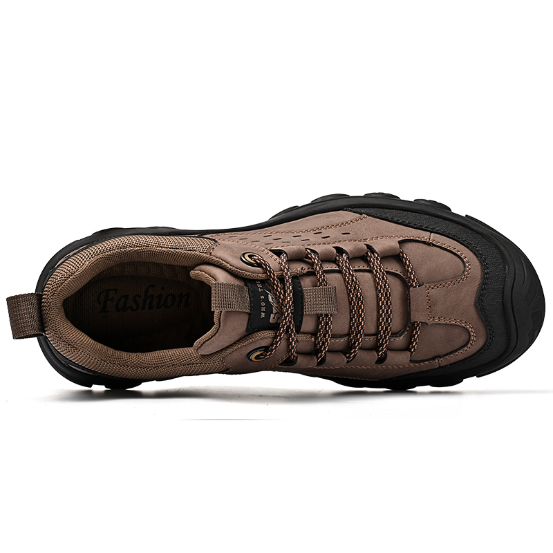 Steel Toe Shoes for Men, Safety Mens Work Shoes Comfortable Indestructible Construction Shoes Leather