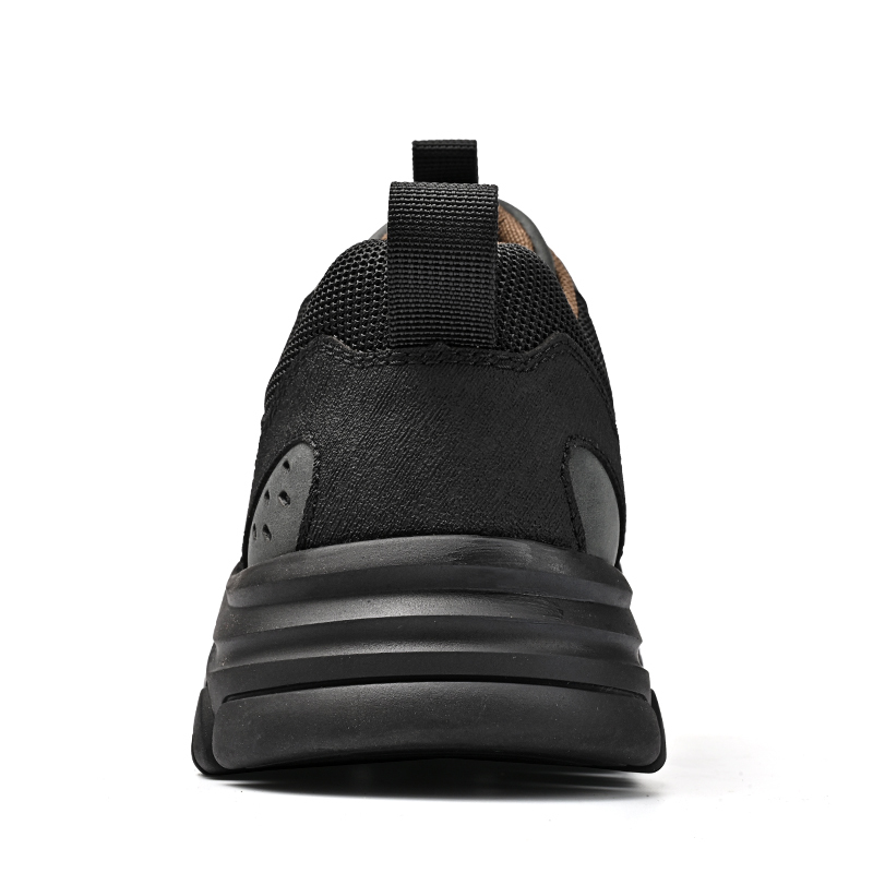 Steel Toe Shoes for Men, Safety Mens Work Shoes Comfortable Indestructible Construction Shoes Leather