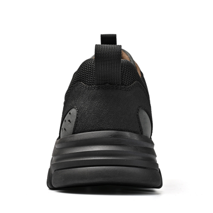 Steel Toe Shoes for Men, Safety Mens Work Shoes Comfortable Indestructible Construction Shoes Leather