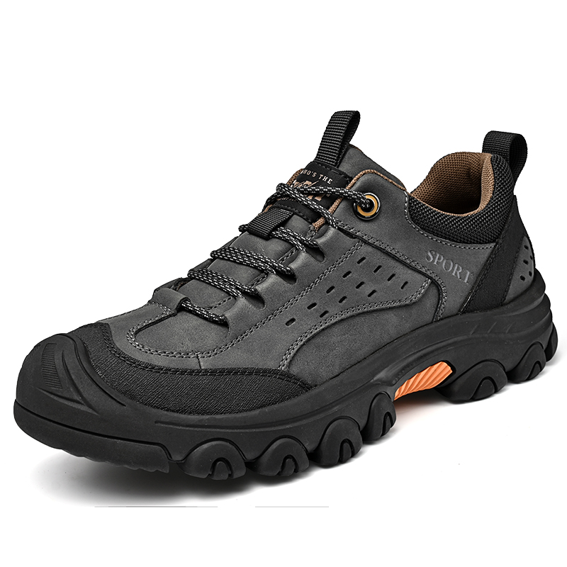 Steel Toe Shoes for Men, Safety Mens Work Shoes Comfortable Indestructible Construction Shoes Leather