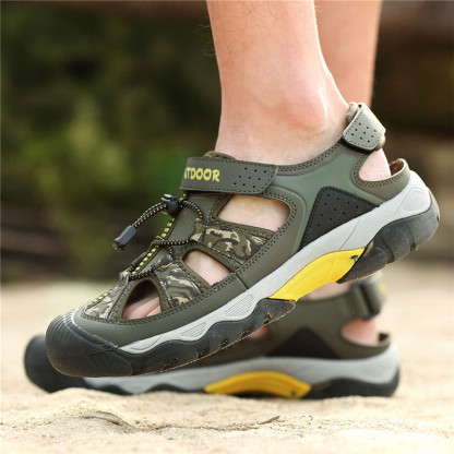 Men's Sandals, Closed Toe Athletic Sport Sandals, Mens Summer Shoes, Lightweight Trail Walking Sandals for Men