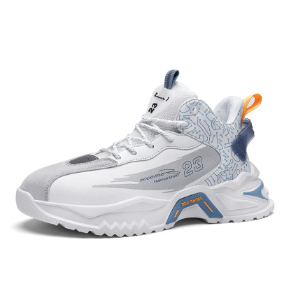 Mens Lace Up High Top Fashion Sneakers Lightweight Non-Slip Soft Sole Basketball Shoes for Tennis Running Walking Training