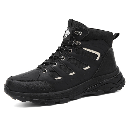 Men's Waterproof Hiking Boots Non-Slip Lightweight Outdoor Mid Top Ankle Boot Breathable Hiker Work Trekking Shoes