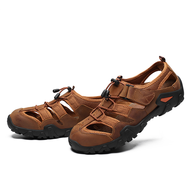 Mens Outdoor Hiking Sandals Summer Beach Closed Toe Water Sandal Waterproof Comfortable Fisherman Adventures Sport Athletic Walking Traveling Shoes Sandles