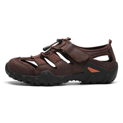 Mens Outdoor Hiking Sandals Summer Beach Closed Toe Water Sandal Waterproof Comfortable Fisherman Adventures Sport Athletic Walking Traveling Shoes Sandles