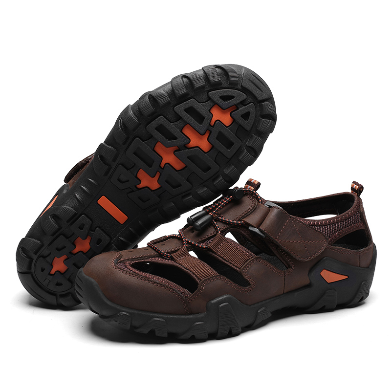Mens Outdoor Hiking Sandals Summer Beach Closed Toe Water Sandal Waterproof Comfortable Fisherman Adventures Sport Athletic Walking Traveling Shoes Sandles