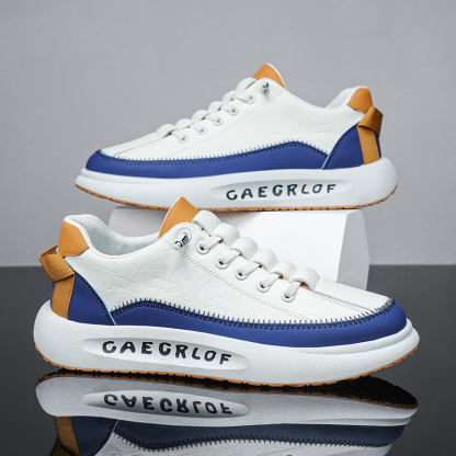 Mens Casual Shoes Summer Breathable Sneakers Loafers Walking Shoes Hand Made Lace-Up Leather Dress Flats Shoes for Driving Business Working Office